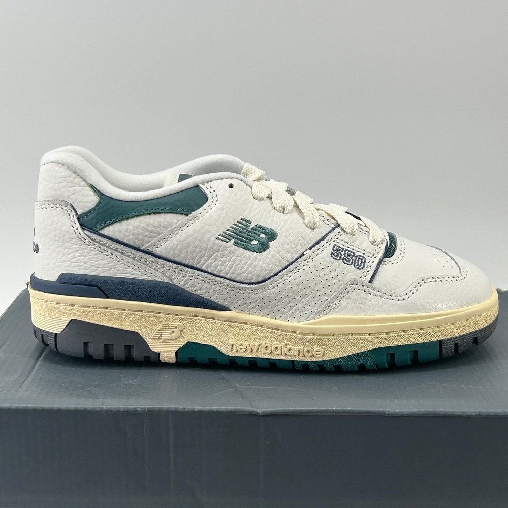 New Balance 550 Mens 6 Womens 7.5 White Green Navy BB550PTB Retro Sneaker